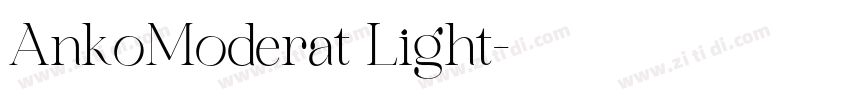 AnkoModerat Light字体转换
